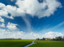 Weiland met wolkenlucht
